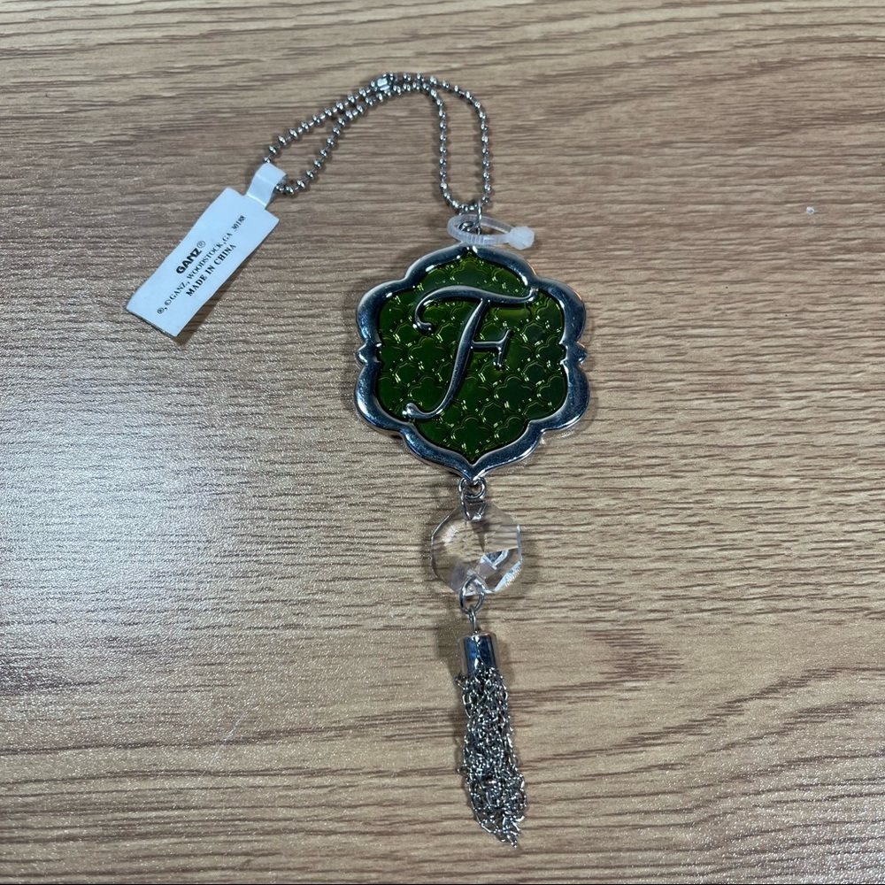 New! Ganz Initial “F” Rear View Mirror Charm